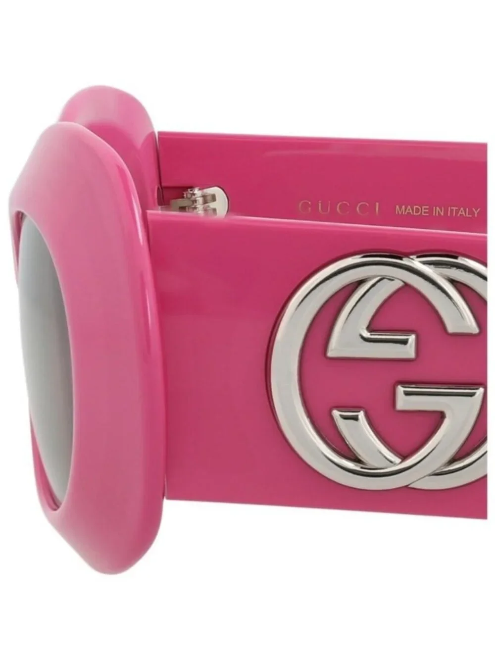 New Gucci Womens Round/Oval Fuchsia Fuchsia Grey Fashion Designer Sunglasses